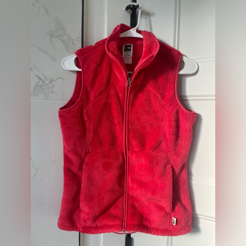 Pink/Red Fleece The North Face Vest Winter Vest Everyday Wear Vest size small